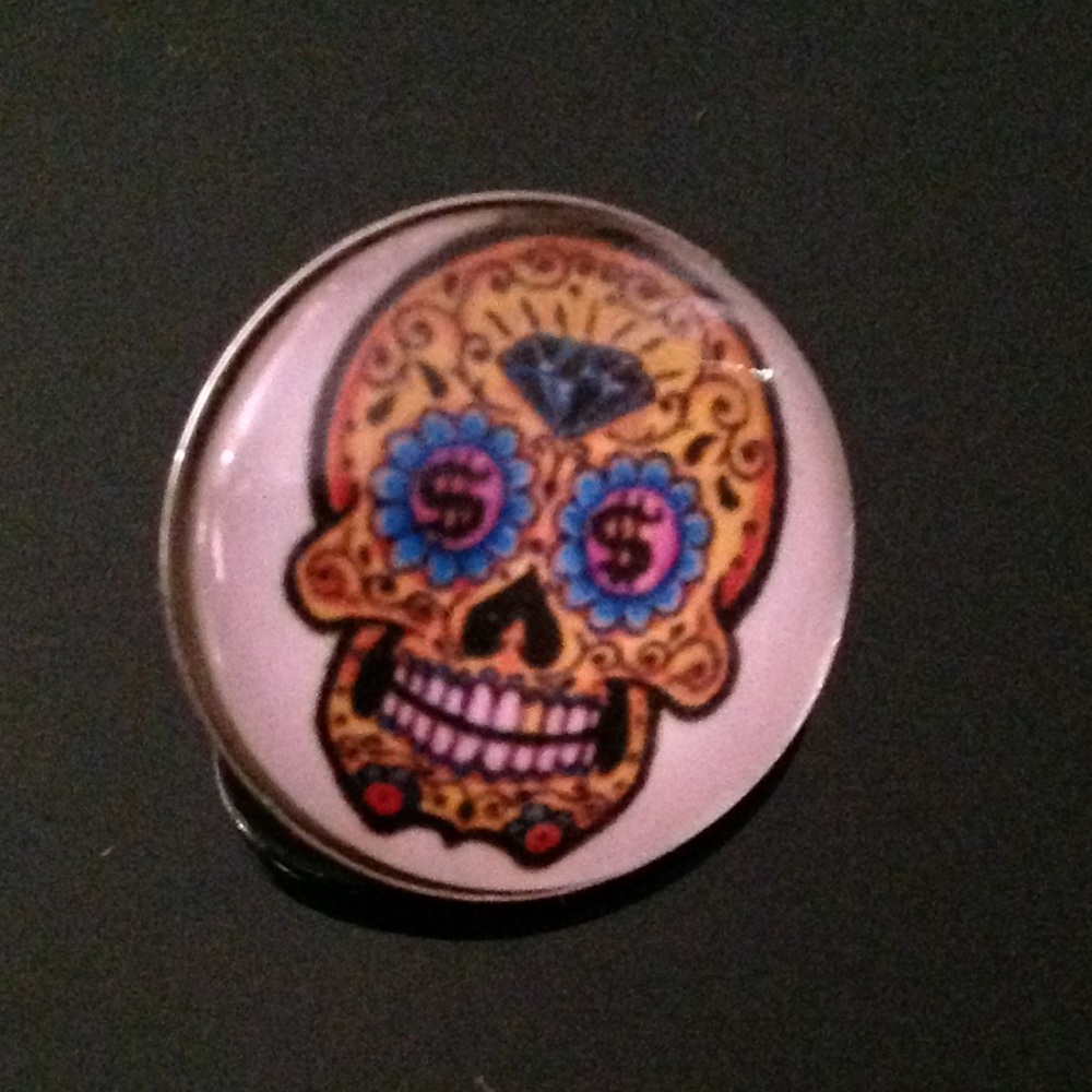 Sugar skull $ for snap jewelry NEW